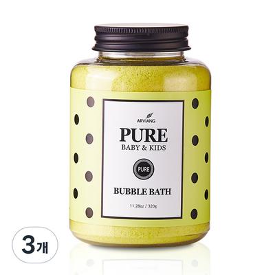 Arvien Pure bublinková koupel pro kojence, bublinková koupel, zvlhčující cypřiš, 320 g, 3 kusy