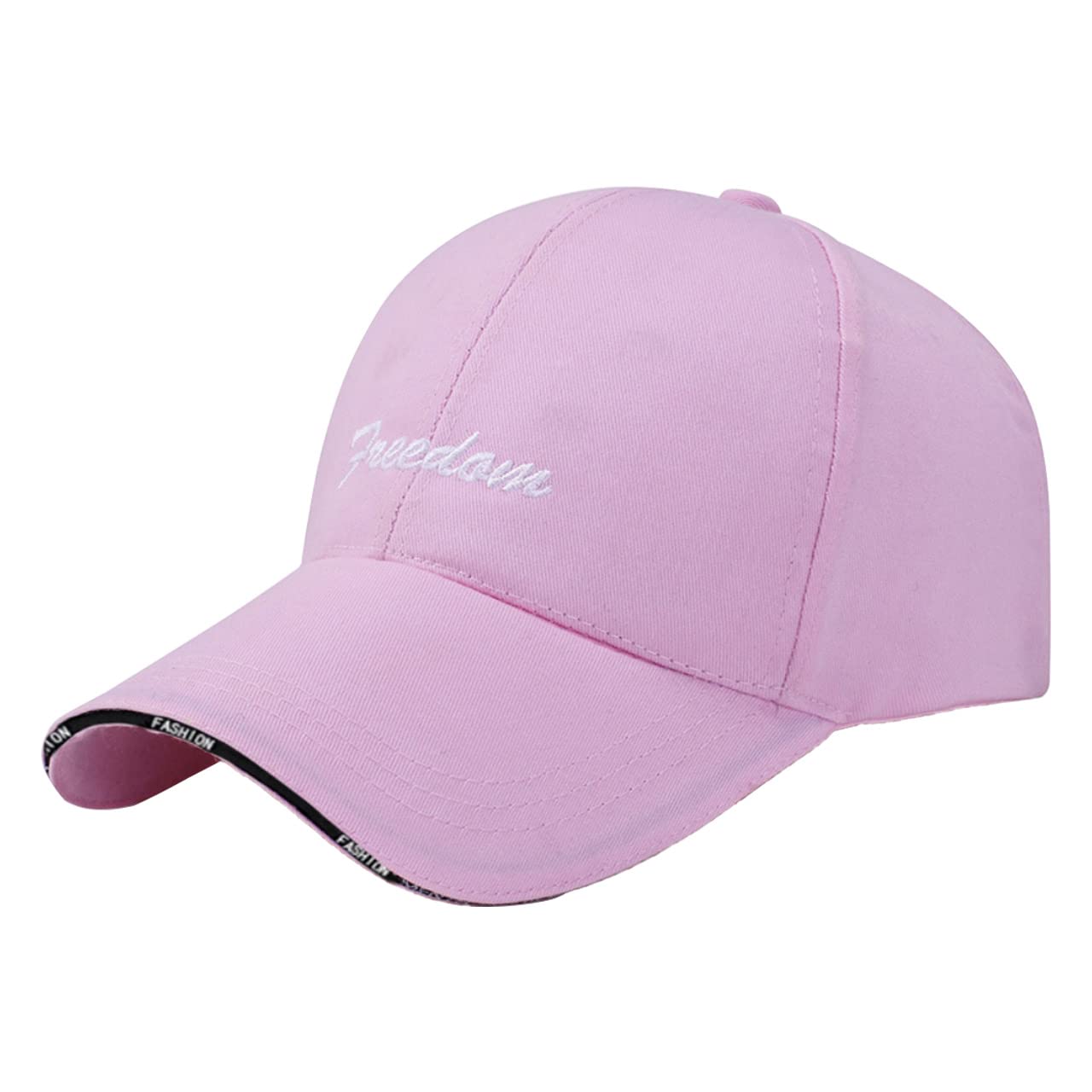 

English Simple CA517 [White Fang] Hat, Letters, Logo, Cap, Design, Sports, Men s, Women s, (Pink)