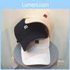 Beige Trendy M Letter Soft Brim Baseball Hat For Women Sunshield Summer