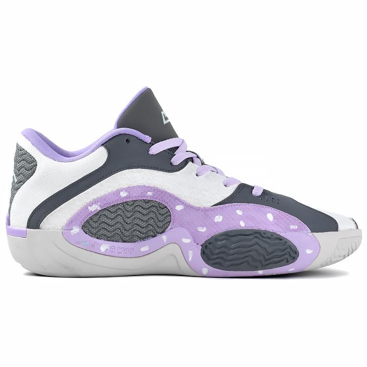 Jordan Tatum 2 Slip Resistant Abrasion Resistant Low top Basketball Shoes Men's Purple Gray White Asian Version FZ2203-600(team96-)