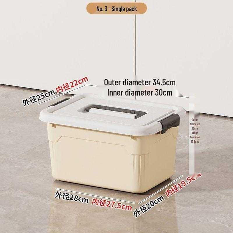 Versatile Plastic Storage Box for Books and Toys - Ideal for Dorms and Students
