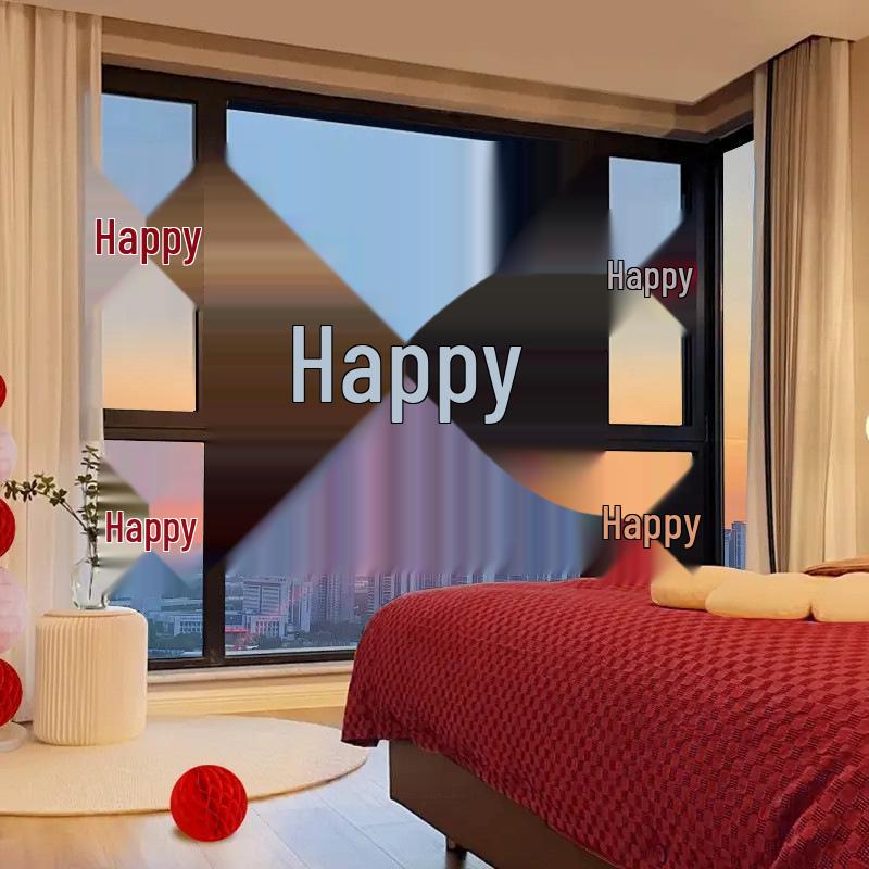 Lot d'autocollants Double Bonheur de Mariage: Décorations de chambre, fenêtre, porte et fiançailles