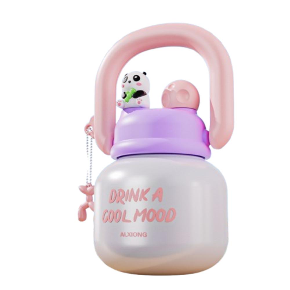 With Straw Insulated Water Bottle Large Capacity Office Double Drink Cup  Kid