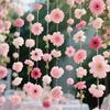 30/40/50Pcs Fishing Line Bohemian Style Artificial Flowers Floating Petals Water Falls Set Random Pink Flowers Pink DIY Pendants