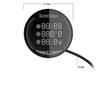 12.5 x 10.8 x 5CM 5 in 1 Motorcycle LED Voltmeter Thermometer Black Waterproof