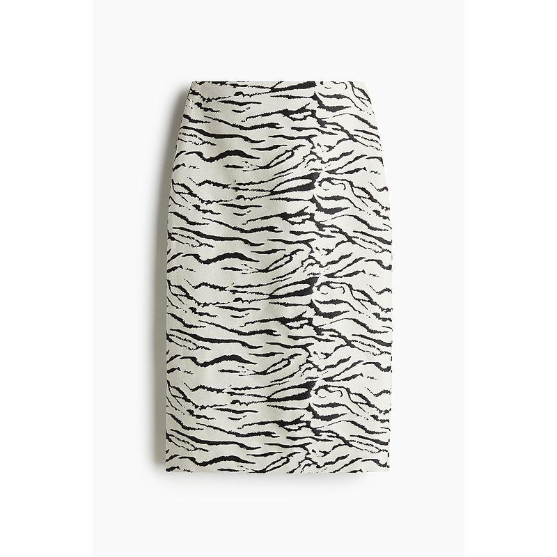 

[Ultimately Perfect Series] HM Women s Skirt Autumn Jacquard Woven A- line Midi Dress 1278105