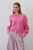 Woolen buttoned cardigan pink /