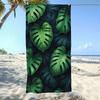 Tropical Palm Leaf Print Beach Towel Quick Dry Absorbent Lightweight Sandproof Towel for Summer Beach Camping Travel