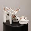 Red Women Platform Slingback Sandals Peep Toe High Spike Heel Large Plus Size 50 Nightclub