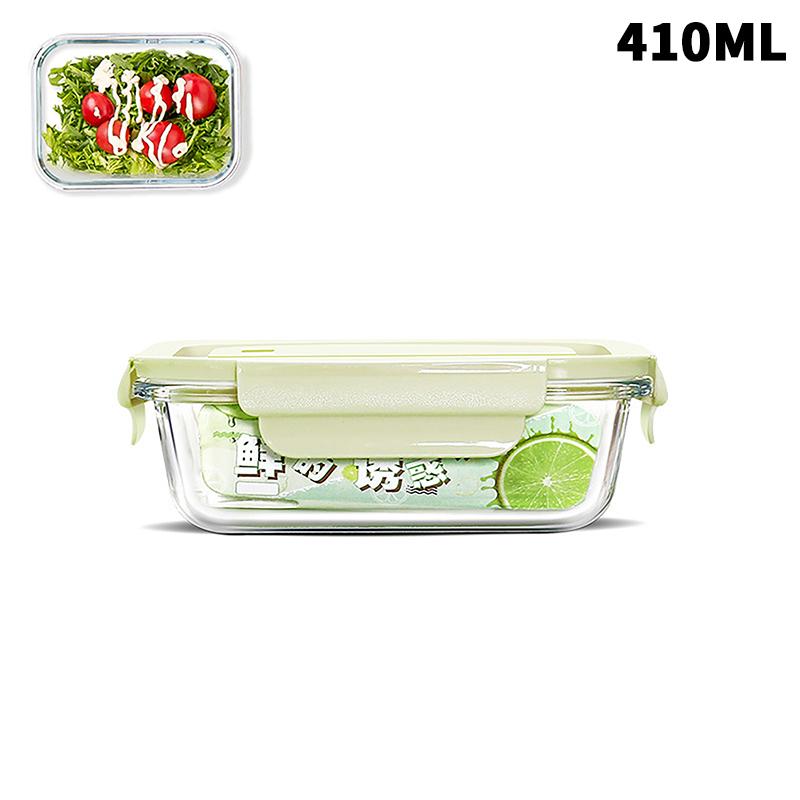 1/2/3 Fack Förtjockad Läckagesäker Mikrovågsugnssäker Matlåda Hög Borosilikatglas Bento-låda Med Lock Lufttäta Matlådor