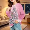 Children's Christmas Print Long Sleeve Neck Shirt with Pocket for Boys and Girls