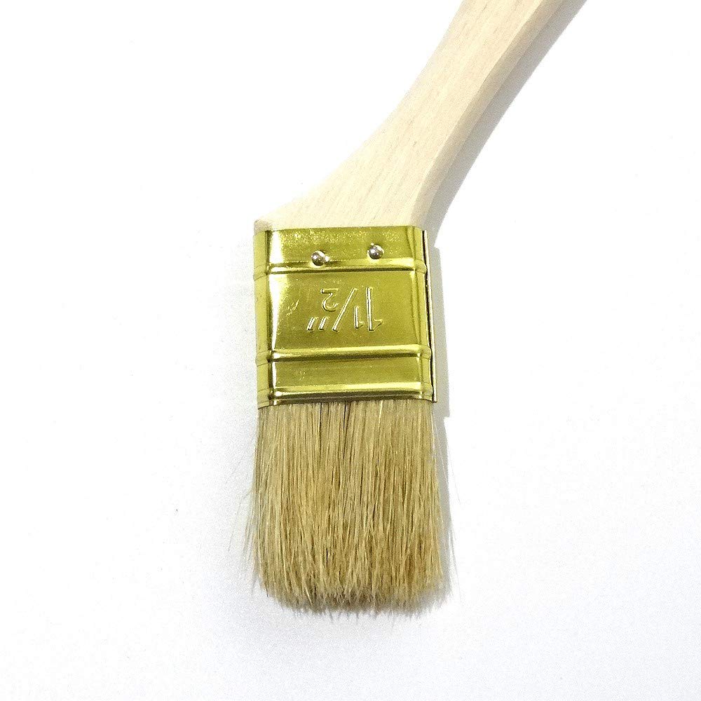 Hakeichi Practical White Pig 12 Pieces Oil-Based Brush, Bristle, 40mm,