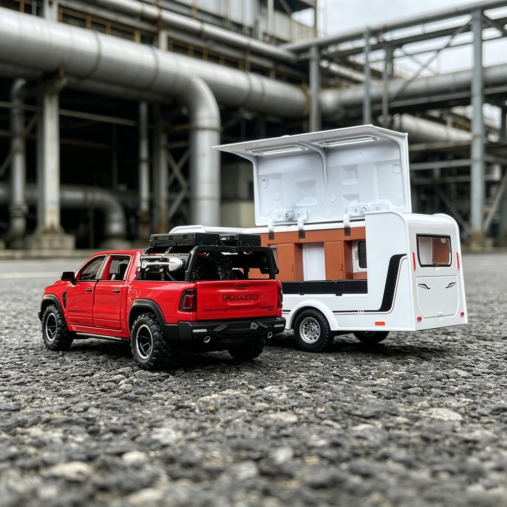 1:32 Ram 1000 Trx Mammoth Pickup Alloy Metal Diecast Model Car Decoration Ornament Pull Back Toy Collectibles Hobby Gift