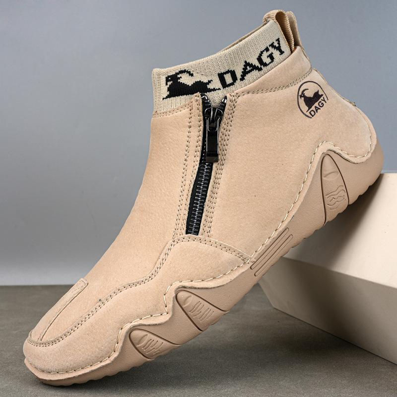 DAGY popular retro style Martin boots men's leather large size men's shoes high top wear-resistant outdoor rest