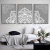 Bohemia Mandala Floral Grey Posters Canvas Painting Islamic Wall Art Print Pictures for Interior Yoga Living Room Decoration