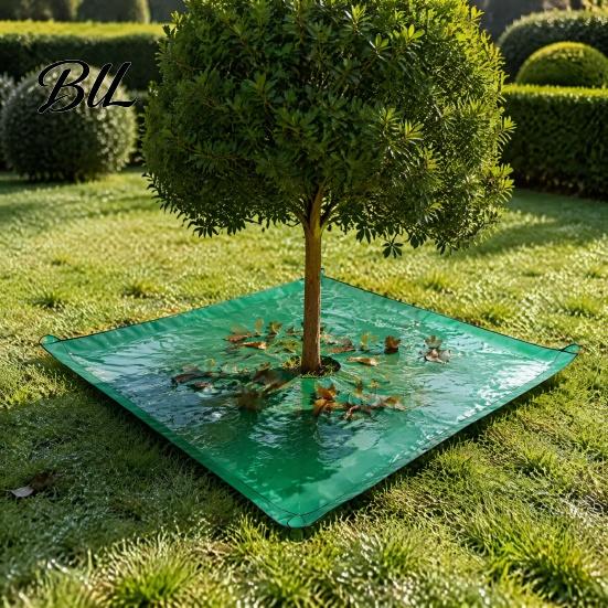 Garden Cleanup Accessory Landscape Tarp for Trimming, Pruning with Hole & 4 Leaf Corner Buckles, Shrub Trimmings Catcher Collection, Yard Durable Tree