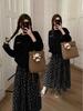 Autumn-Winter Women's Loose Round Neck Sweatshirt & Long Sleeve Letter Print Pullover Two-Piece Set