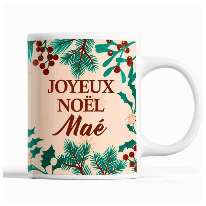 Mug - Noël Maé Beige - Front/Back Print - Dishwasher Safe - Capacity 325 Ml
