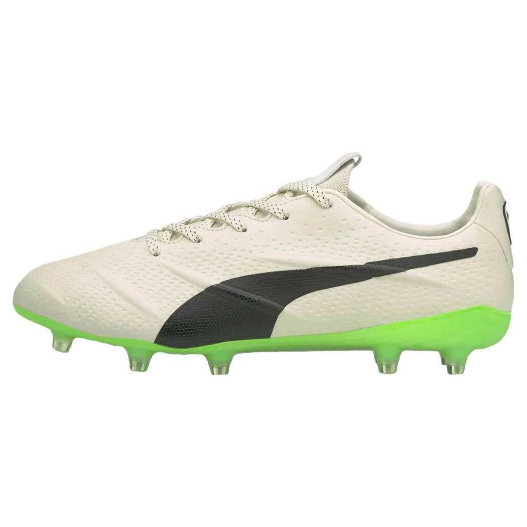 

Puma King Platinum 21 Vegan FG AG Ivory Glow Green Glare Men Sneakers Cream Black 106675-01 40.5