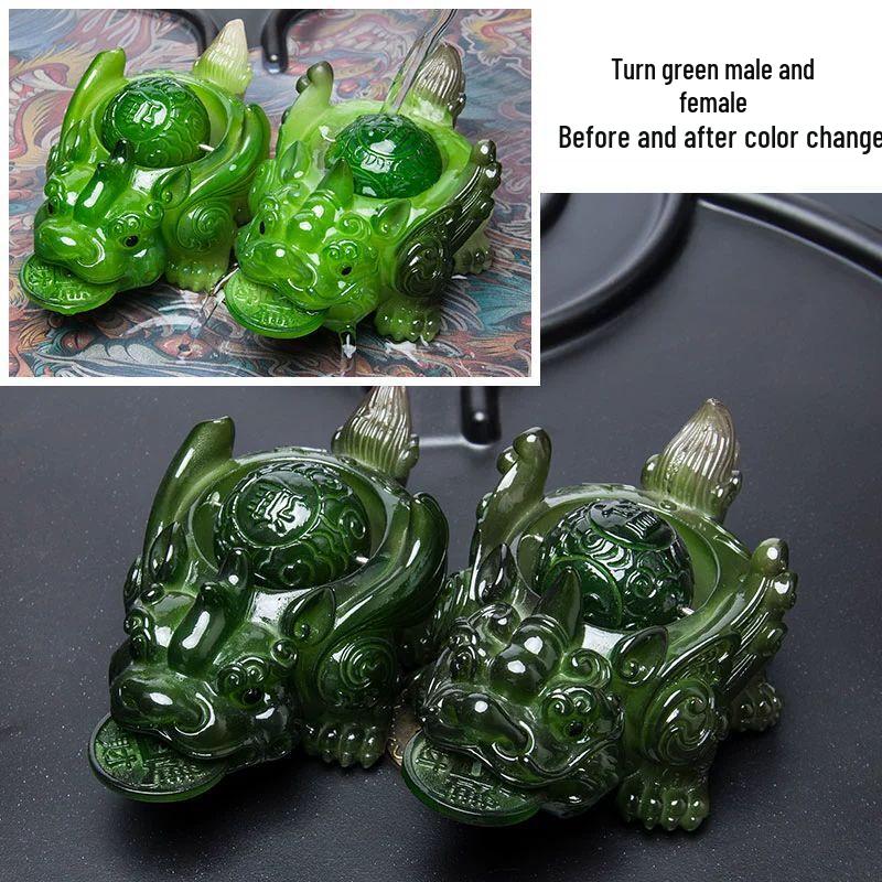 Color-Changing Pixiu Tea Pet Ornament One Size