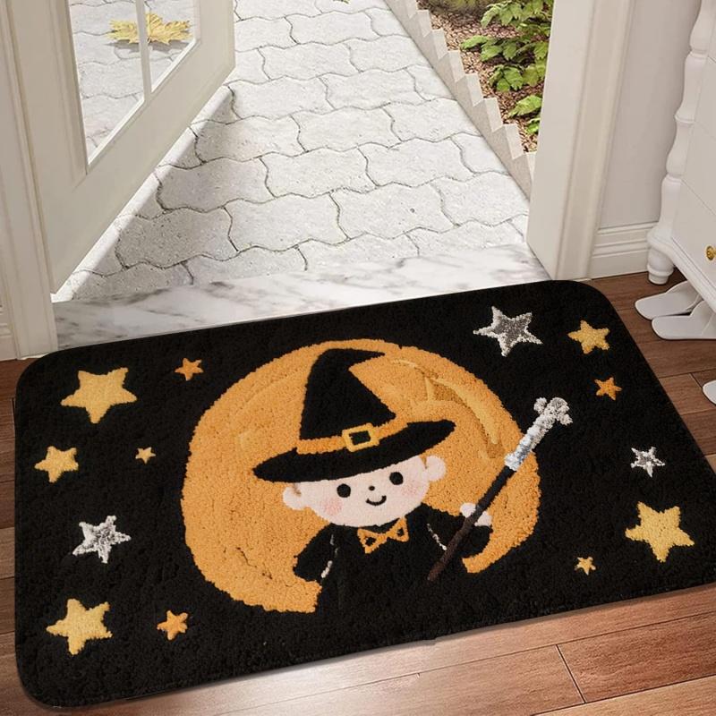 

Pumpkin themed pattern, entrance mat, water absorbing foot mat, shower room, small carpet, anti slip mat, machine washable 40X60CM