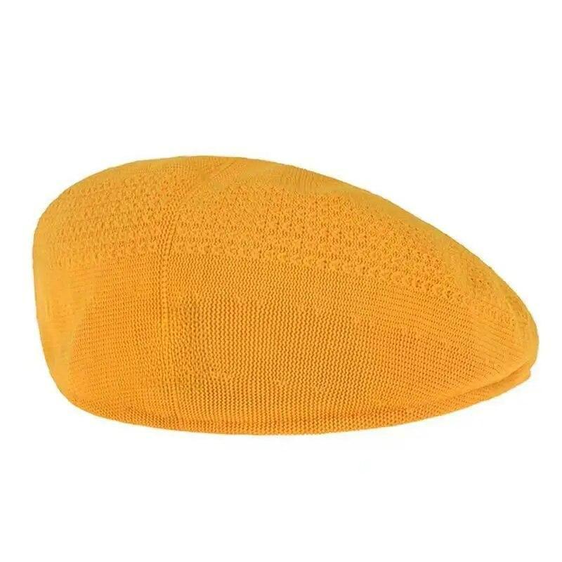 Unisex Beret Breathable Mesh Beret Hand Knitted Thin Cap Fashion Men and Women Hat Beret
