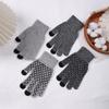 Touchscreen Gloves Men Women Autumn Winter Warm Thermal Thick Korean Style Knitted Driving Riding Fingerless Gloves