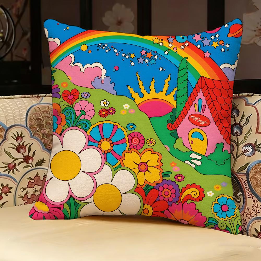 Wiggle W-Wiggle Cute Pillow Case Pillowcase, Double-sided Printed, Sofa Cushion, Bedroom Headboard Pillow