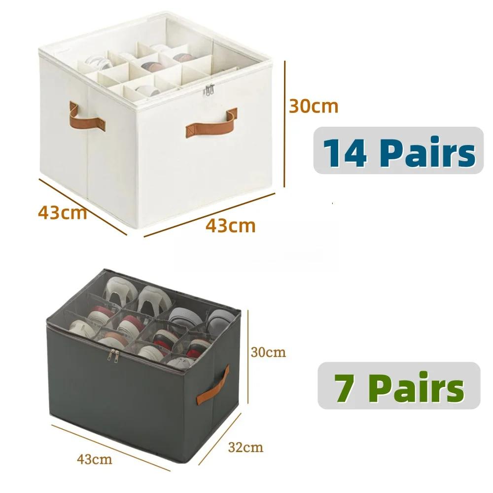 Foldable Shoe Storage Box - Dust-Proof Organizer for Shoes, Space-Saving Shoe Cabinet