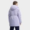 Fila Original Comfortable Mid-Length Hooded Down Jacket Women Outerwear Light-Purple F11W449909FPR