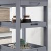 Kitchen Cart with Drawer. 2 Pull-Out Trays and Fixed Shelf. 37x37x76cm. Made of Wood