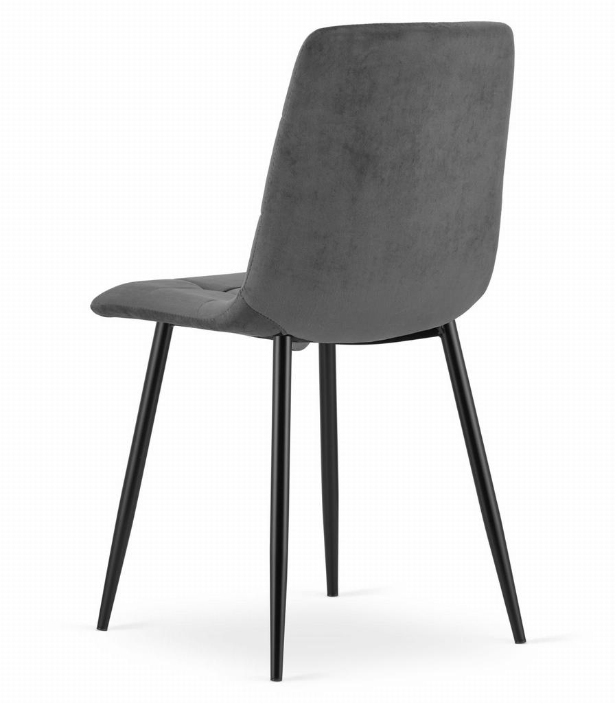 KARA Chair - Dark Gray Velvet X 2