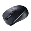 SANWA SUPPLY Bluetooth 5.0 Mouse, Quiet, Blue LED, 5 Buttons, 2400dpi (3-Level Switching), Compact, Black, MA-BTBL155BK