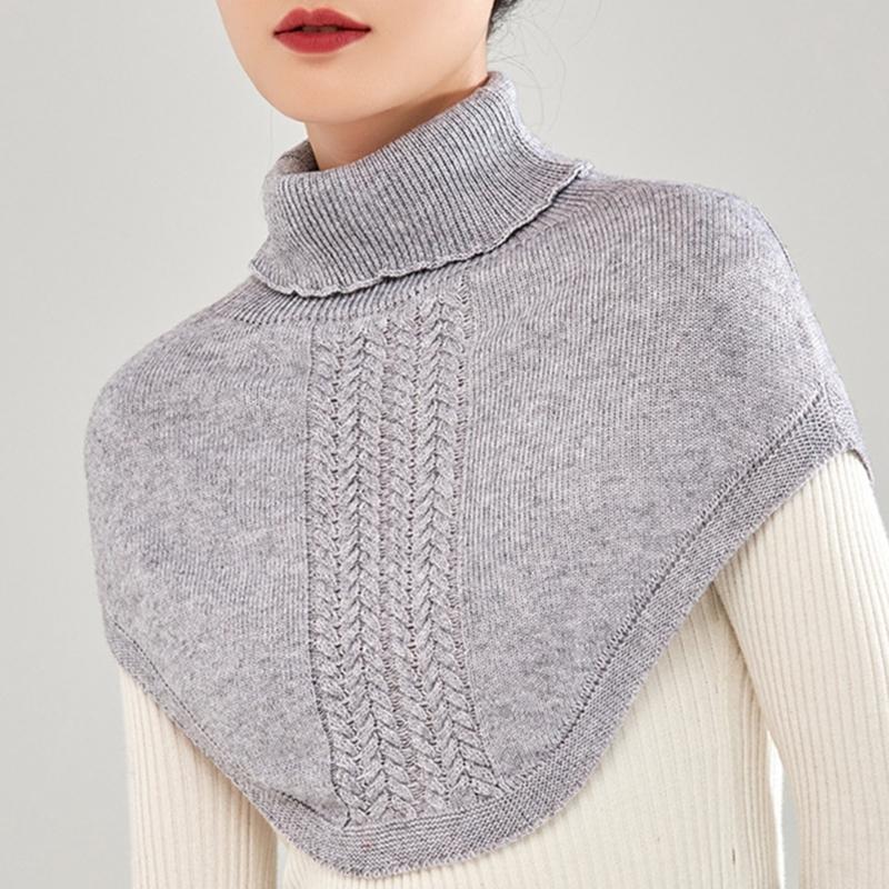Scarf Shawl For Women Winter False Collar Scarfs for Women Neck Wrap Men Women Turtleneck Collar Scarf Knitted Elastic