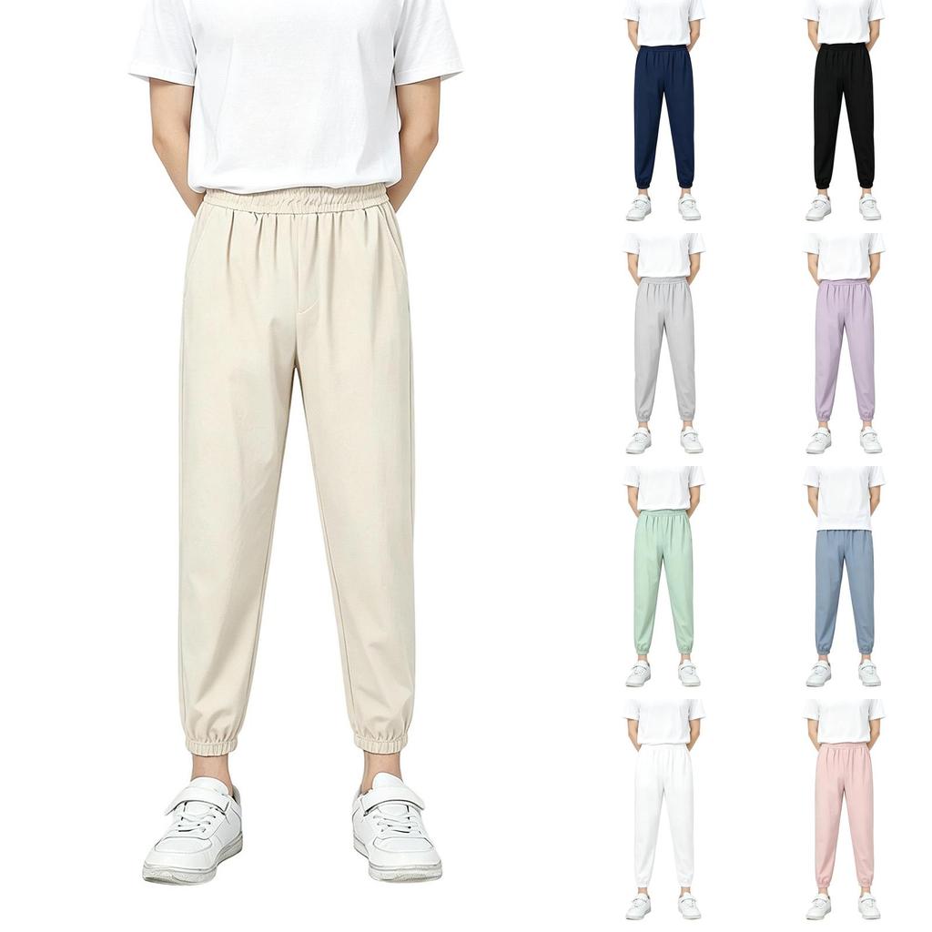 Kids High Waist Flared Pants with Elastic Waistband - Color Stretch Casual for Dance, Yoga and Sports