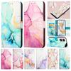 Marble Leather Flip Case for Samsung Galaxy S20 Ultra S20+ FE S10e S9+ S8 Plus S7 S6 Edge Magnetic Card Slots Holder Phone Cases