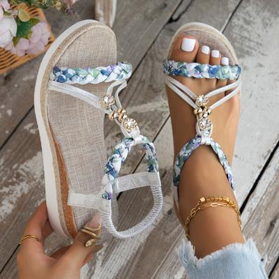Spring And Summer Beach Sandals Women Fashion Wedge Heel Thick Sole Comfort Sandals For Women