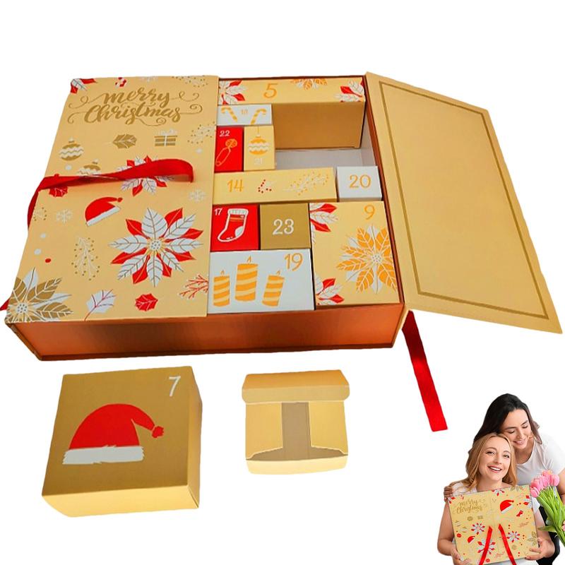 Christmas Advent Calendar Boxes To Fill 24 Grids Countdown Calendar Boxes Christmas Empty Storage Boxes For Packaged Gifts