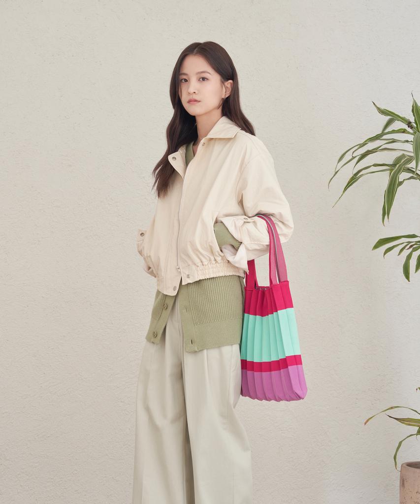 Pleatsmama Shoulder Bag Magenta Mint