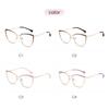 Anti-blue Light Cat Eye Prescription Spectacle Women Myopia Lens Photochromic Eyeglasses Diopter 0 -0.5 -0.75 -1.0 -2.0 To -6.0
