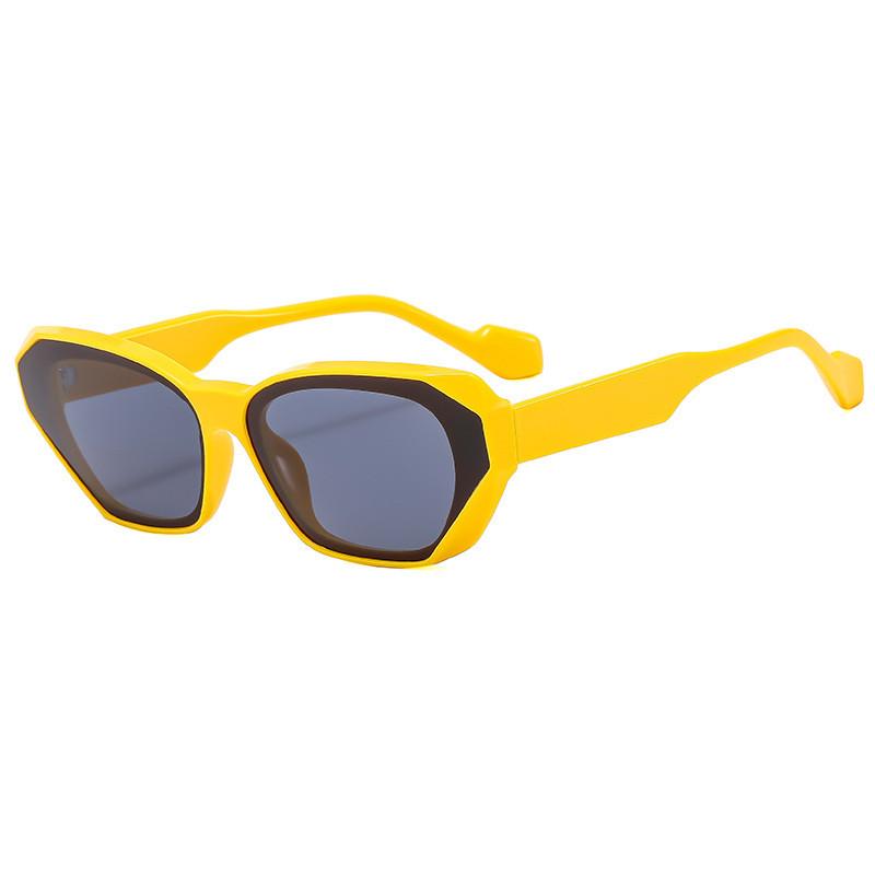 Korean Style Beige Cat Eye Sunglasses With Uv400 Protection For Fashionable Outdoors