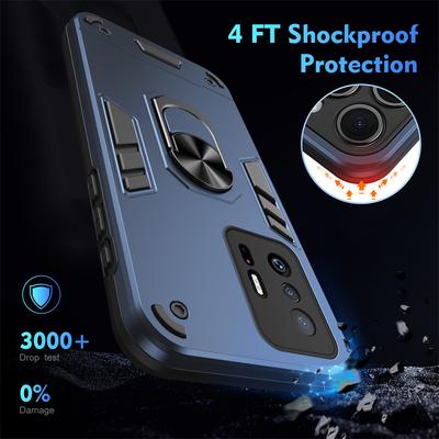 Luxury Shockproof Armor Case For Xiaomi 11T Mi 11 T Pro Magnetic Holder Ring Case For Xiaomi11T Pro Camera Protection Back Cover