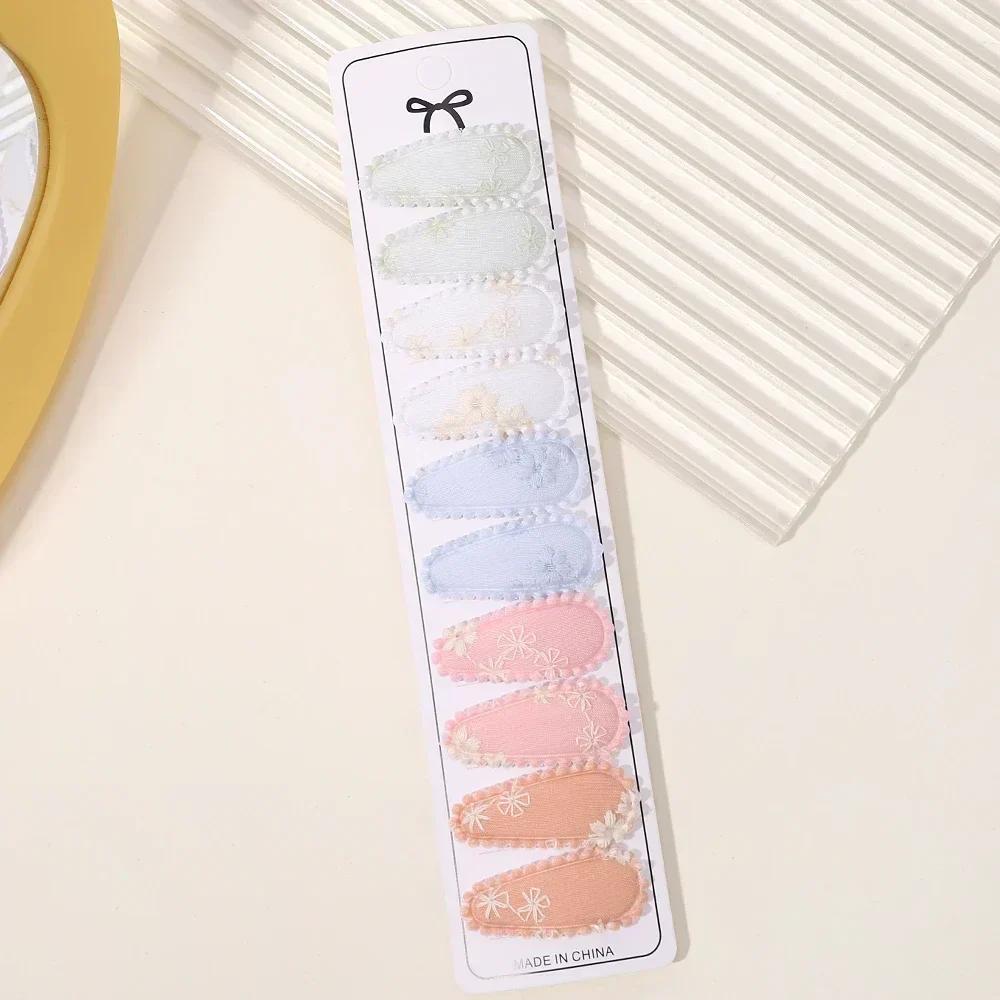 10/20 Pezzi Cotone Stampa Fermaglio per Capelli Forcina per Ragazza Tessuto Plaid Mini Mollette BB Copricapo Accessori per Capelli da Bambina Regalo di Capodanno