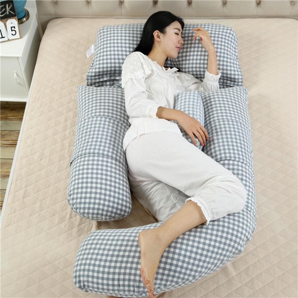 

G-shaped Side Sleeping Pillow Abdominal Support Lumbar Pillow Pregnant Mother Gifts сірий