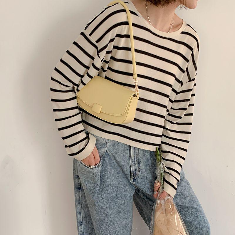 

Micocah Oil Painting Underarm Original Design Shoulder Bag Goose yellow