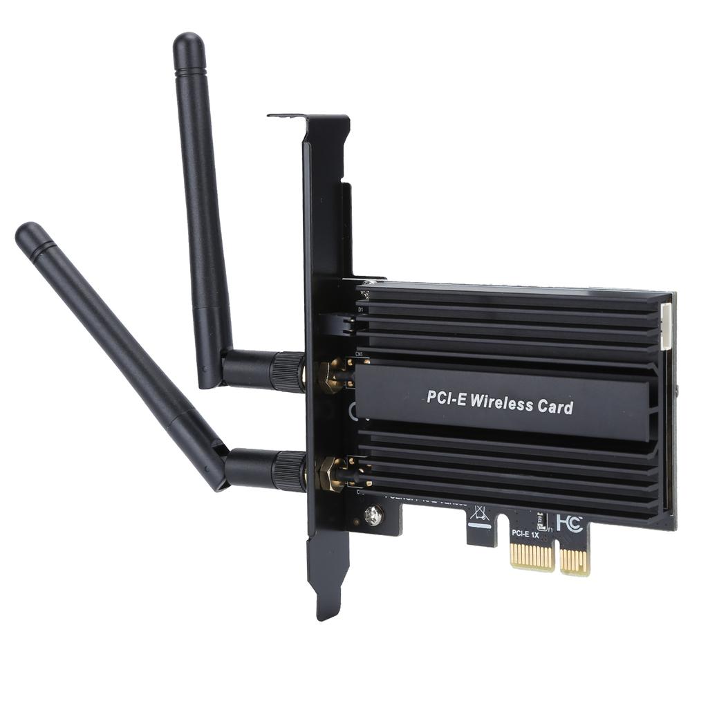 PCI Express WiFi 6 Adapter 3000Mbps for Intel AX200 Pro 802.11ax 2.4G 5Ghz for Bluetooth5.0Black