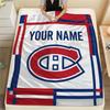 Custom Name,Montreal Canadiens Printed Flannel Blanket, soft throw for bedroom sofa, washable, Christmas present, great gift.