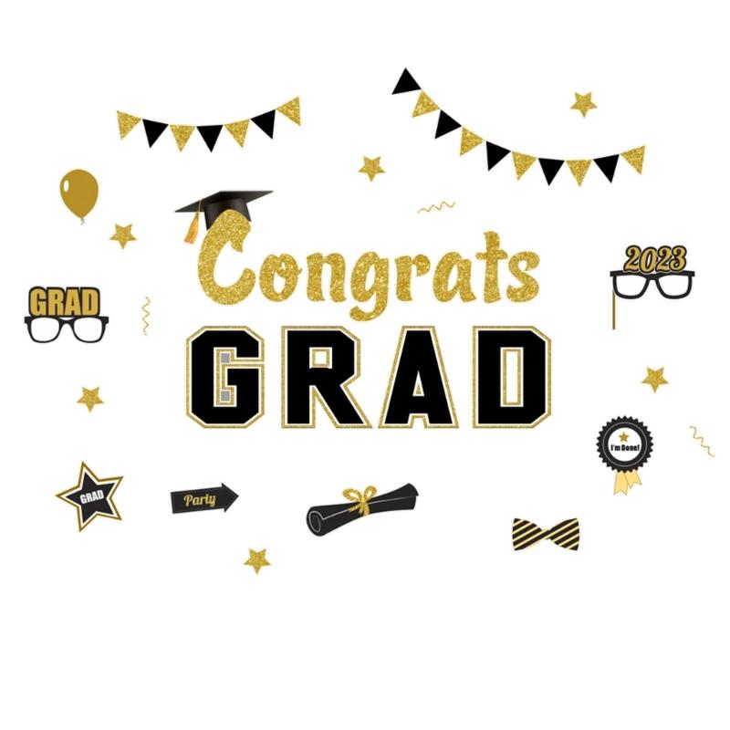 

Car Sticker Magnetic Decal Graduation Cap Decoration Refrigerator Magnet-Garage Door Bumper Sticker Reflective Car Decor