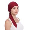 1Pc Polyester Women's Hijab Headscarf Turban Headwrap Cover Muslim Chemo Cap Hair Loss Hat