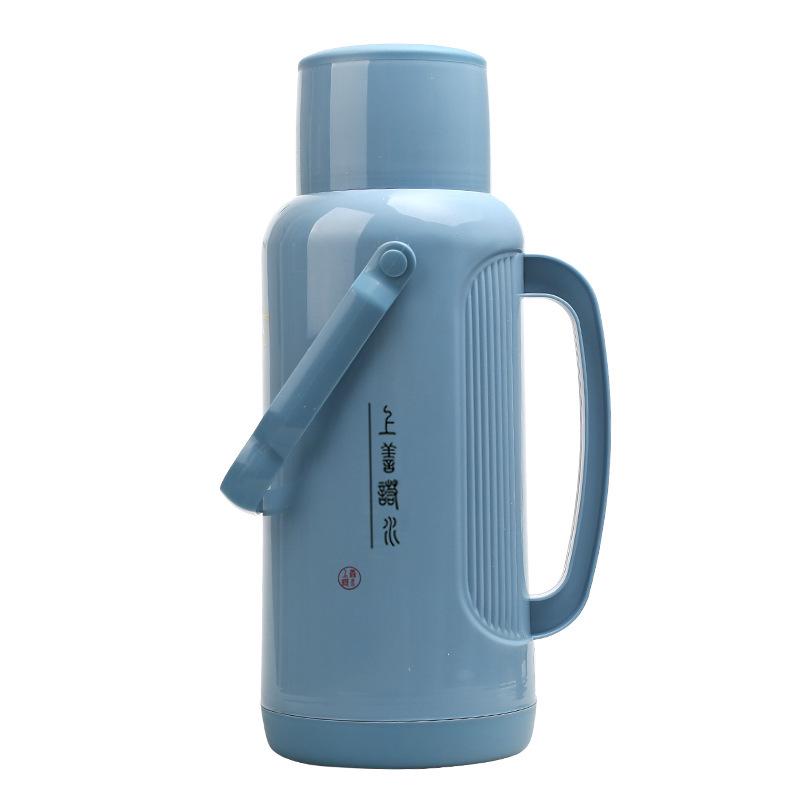Leather-Covered Glass Liner Thermos Bottle for Dorms - Keeps Water Hot